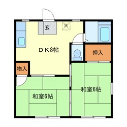 グリーンホームズＡの物件間取画像